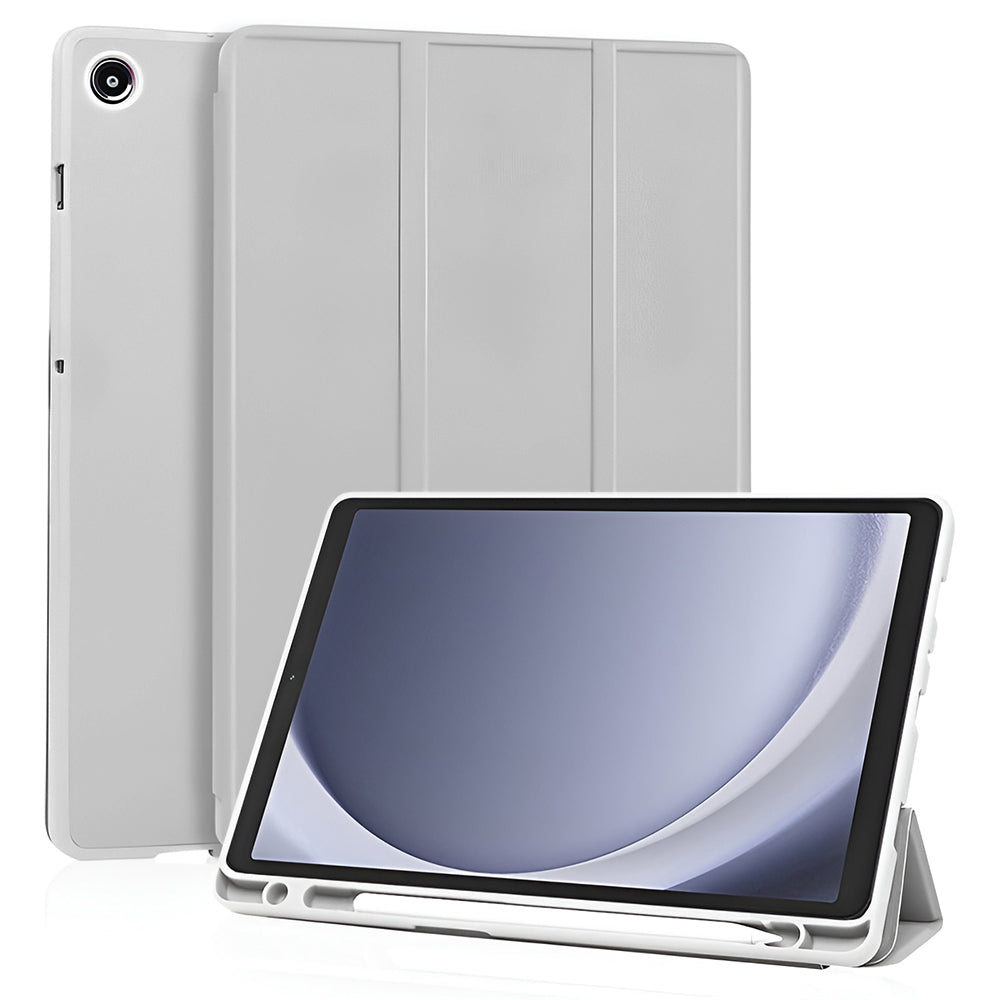 Custodia per Samsung Galaxy Tab A11 / Tab A9, Techsuit, Flex Trifold New Model, Grigio