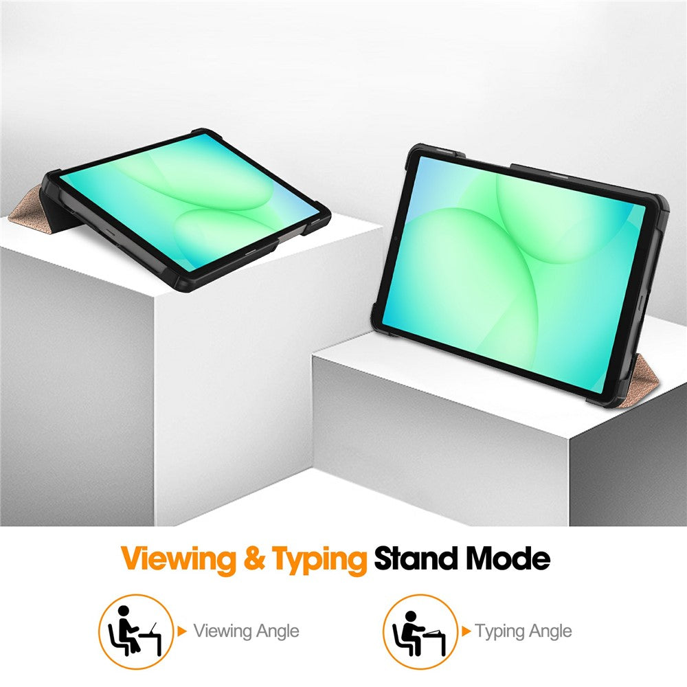 Custodia per Samsung Galaxy Tab A11 / Tab A9, Techsuit, FoldPro, Rosa Dorato