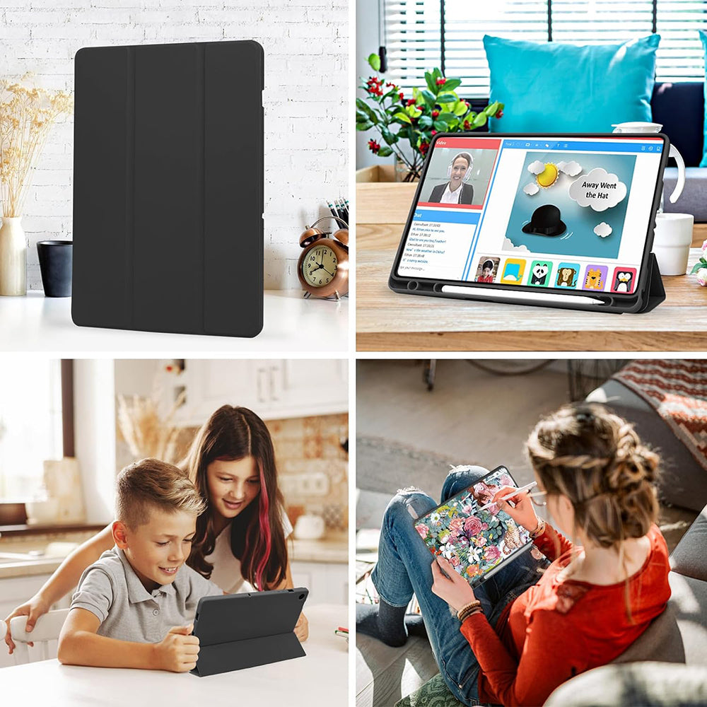 Custodia per Samsung Galaxy Tab A9+, Techsuit, Flex Trifold, Viola