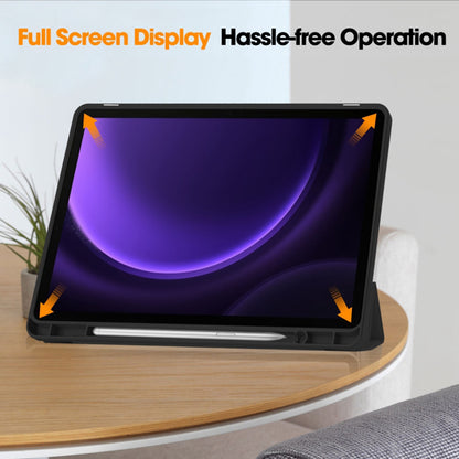 Custodia per Samsung Galaxy Tab S10 FE / Tab S9 FE / Tab S9, Techsuit, Flex Trifold, Nera