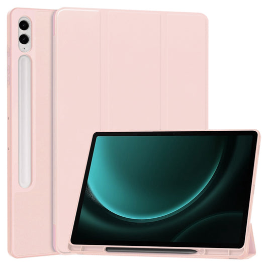 Custodia per Samsung Galaxy Tab S10+ / Tab S9 FE+ / Tab S9+, Techsuit, Flex Trifold, Rosa
