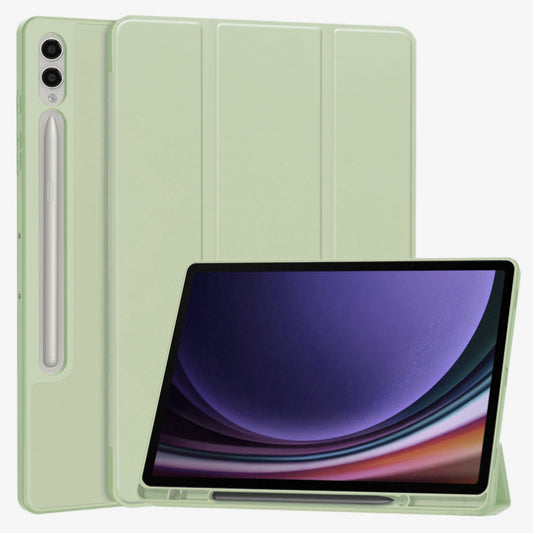 Custodia per Samsung Galaxy Tab S10+ / Tab S9 FE+ / Tab S9+, Techsuit, Flex Trifold, Verde Matcha