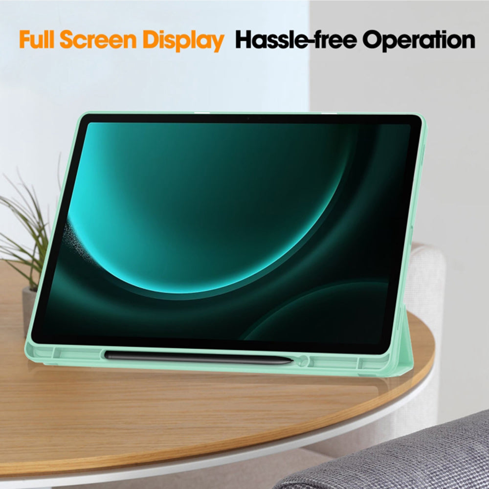 Custodia per Samsung Galaxy Tab S10 Ultra / Tab S9 Ultra, Techsuit, Flex Trifold, Nera