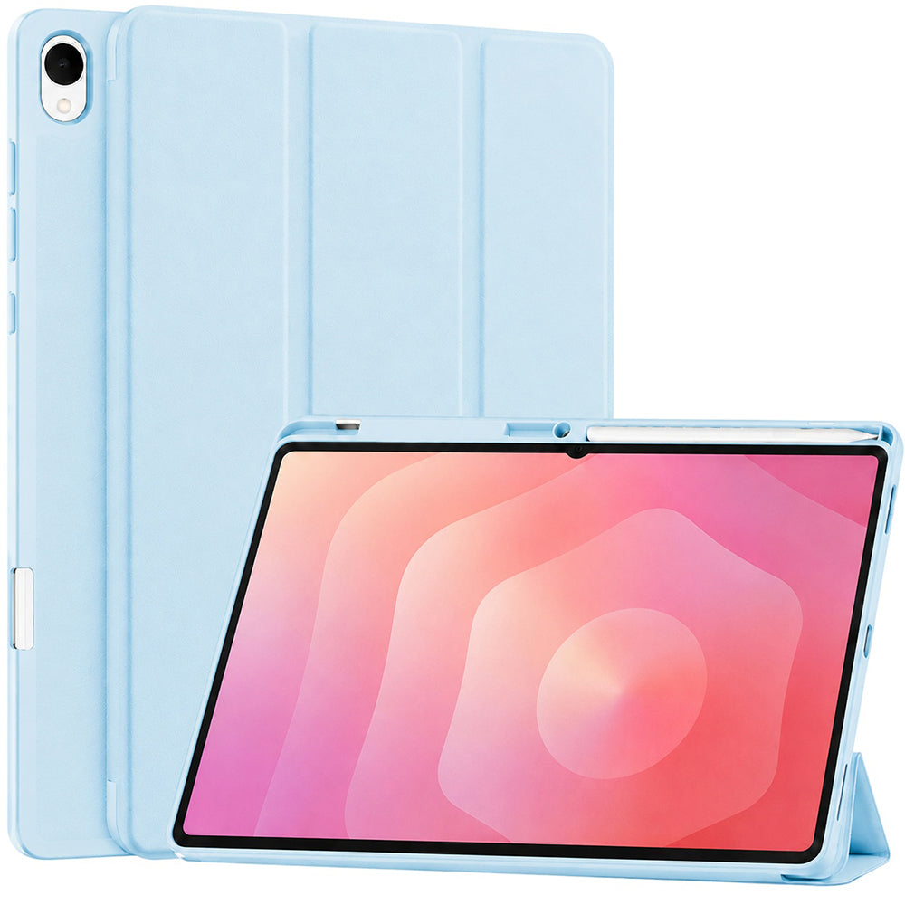 Custodia per Samsung Galaxy Tab S12 Plus, Techsuit, Flex Trifold, Blu