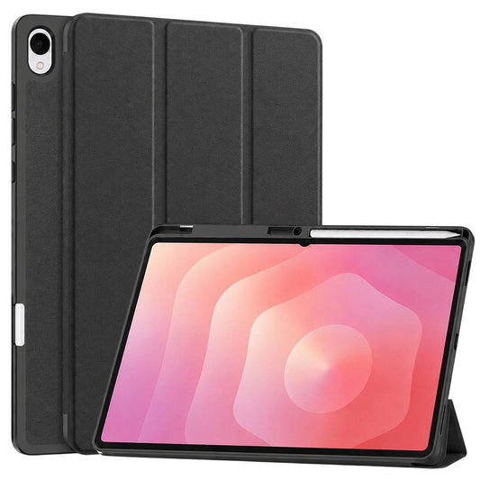 Custodia per Samsung Galaxy Tab S12 Plus, Techsuit, Flex Trifold, Nera
