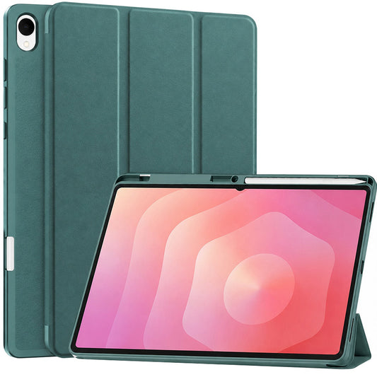 Custodia per Samsung Galaxy Tab S12 Plus, Techsuit, Flex Trifold, Verde