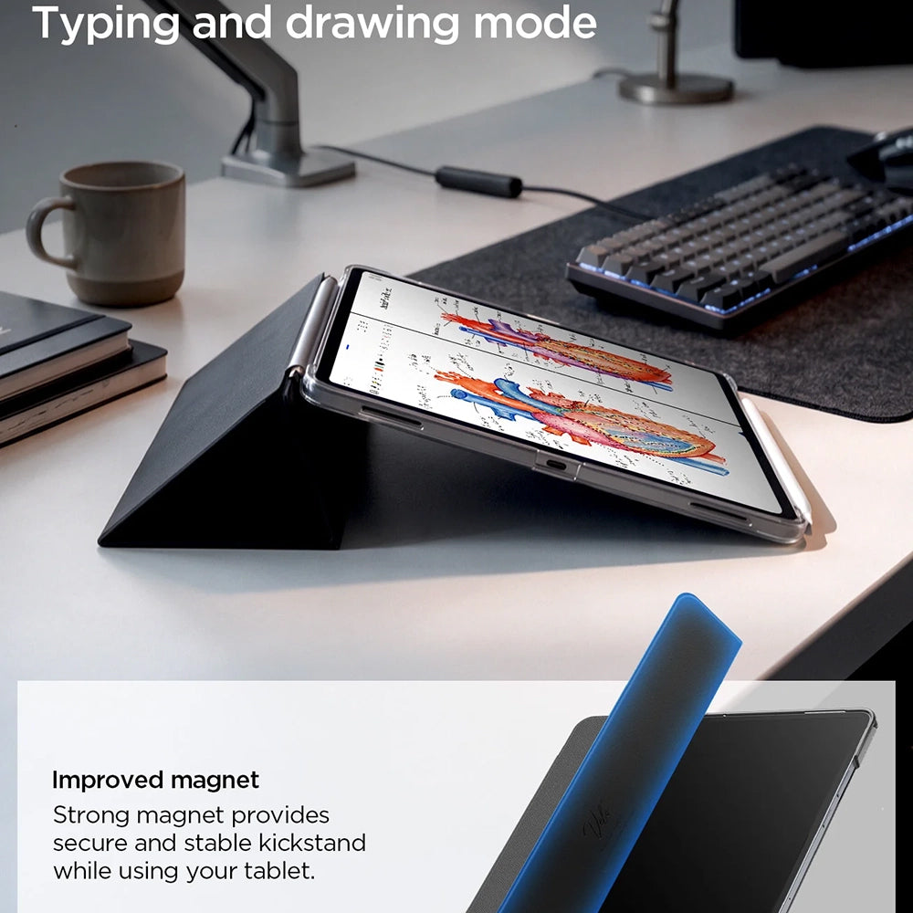 Custodia per Samsung Galaxy Tab S12 Ultra / Tab S11 Ultra, Spigen, Liquid Air Folio, nera ACS11821