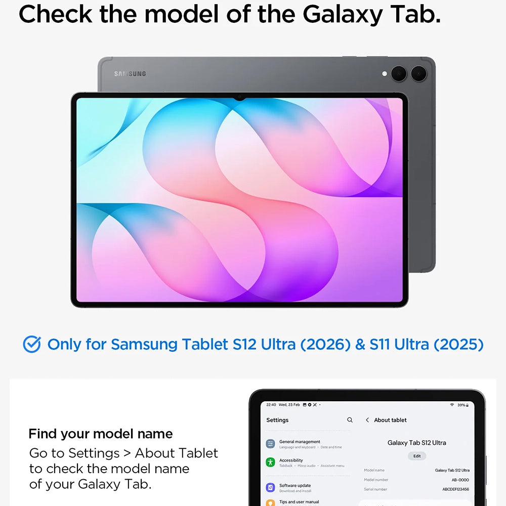 Custodia per Samsung Galaxy Tab S12 Ultra / Tab S11 Ultra, Spigen, Liquid Air Folio, nera ACS11821