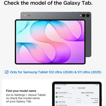 Custodia per Samsung Galaxy Tab S12 Ultra / Tab S11 Ultra, Spigen, Liquid Air Folio, nera ACS11821