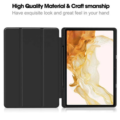 Custodia per Samsung Galaxy Tab S8+ / Tab S7+, Techsuit, Flex Trifold, Nera