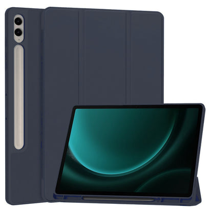 Custodia per Samsung Galaxy Tab S9 FE+, Techsuit, Flex Trifold, Blu Navy