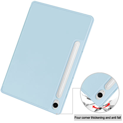 Custodia per Samsung Galaxy Tab S9 FE / Tab S9 / Tab S10 FE, Techsuit, Flex Trifold, Blu