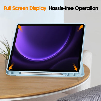 Custodia per Samsung Galaxy Tab S9 FE / Tab S9 / Tab S10 FE, Techsuit, Flex Trifold, Blu