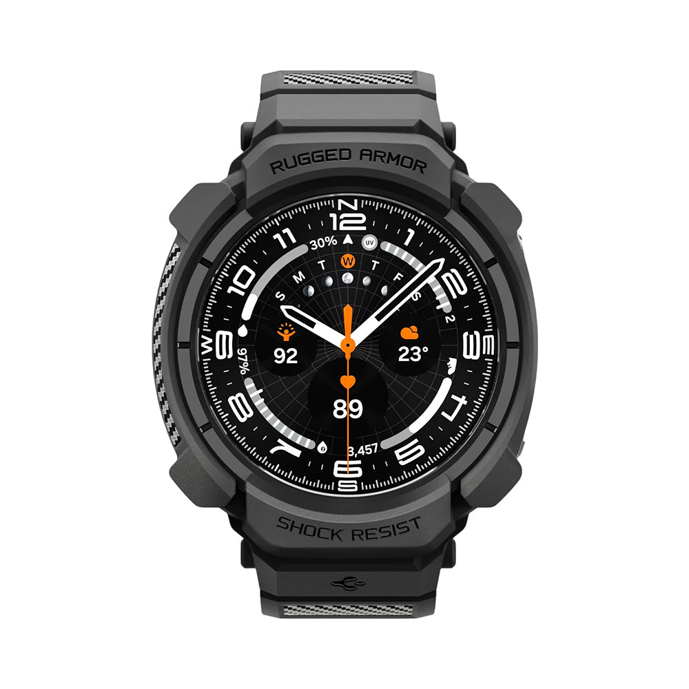 Custodia per Samsung Galaxy Watch Ultra2, Spigen, Rugged Armor Pro, Nera Opaca ACS11612