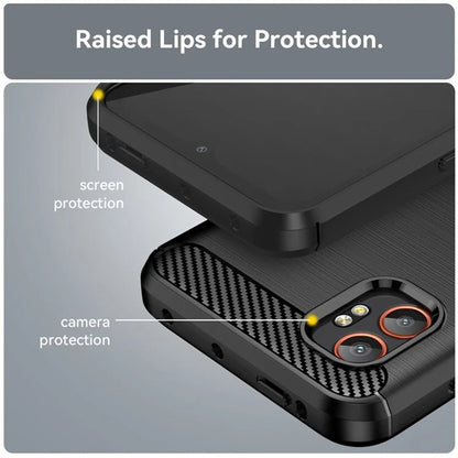 Custodia per Samsung Galaxy XCover7 Pro, Techsuit, Carbonio, Nera