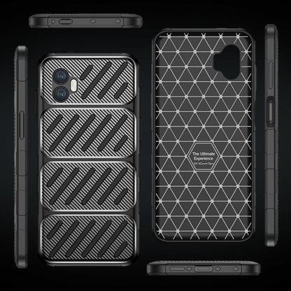 Custodia per Samsung Galaxy XCover7 Pro, Techsuit, CarbonFiber, Nera