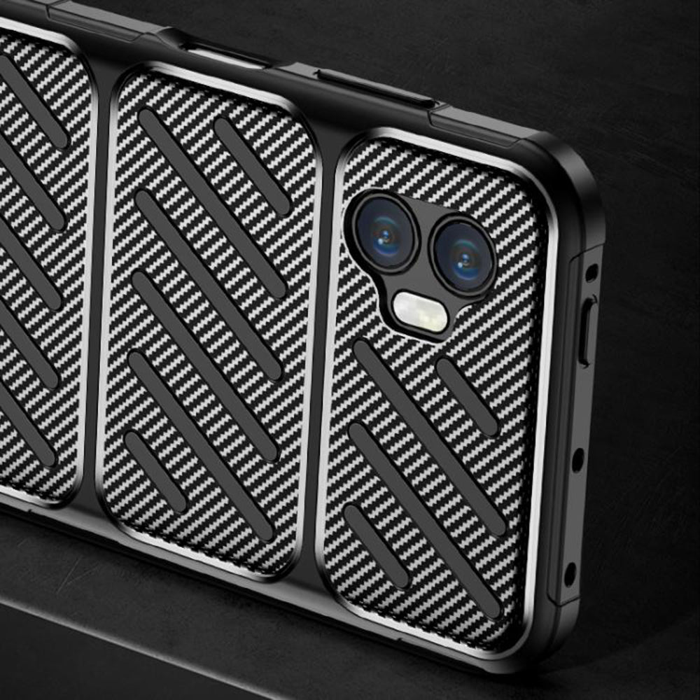 Custodia per Samsung Galaxy XCover7 Pro, Techsuit, CarbonFiber, Nera