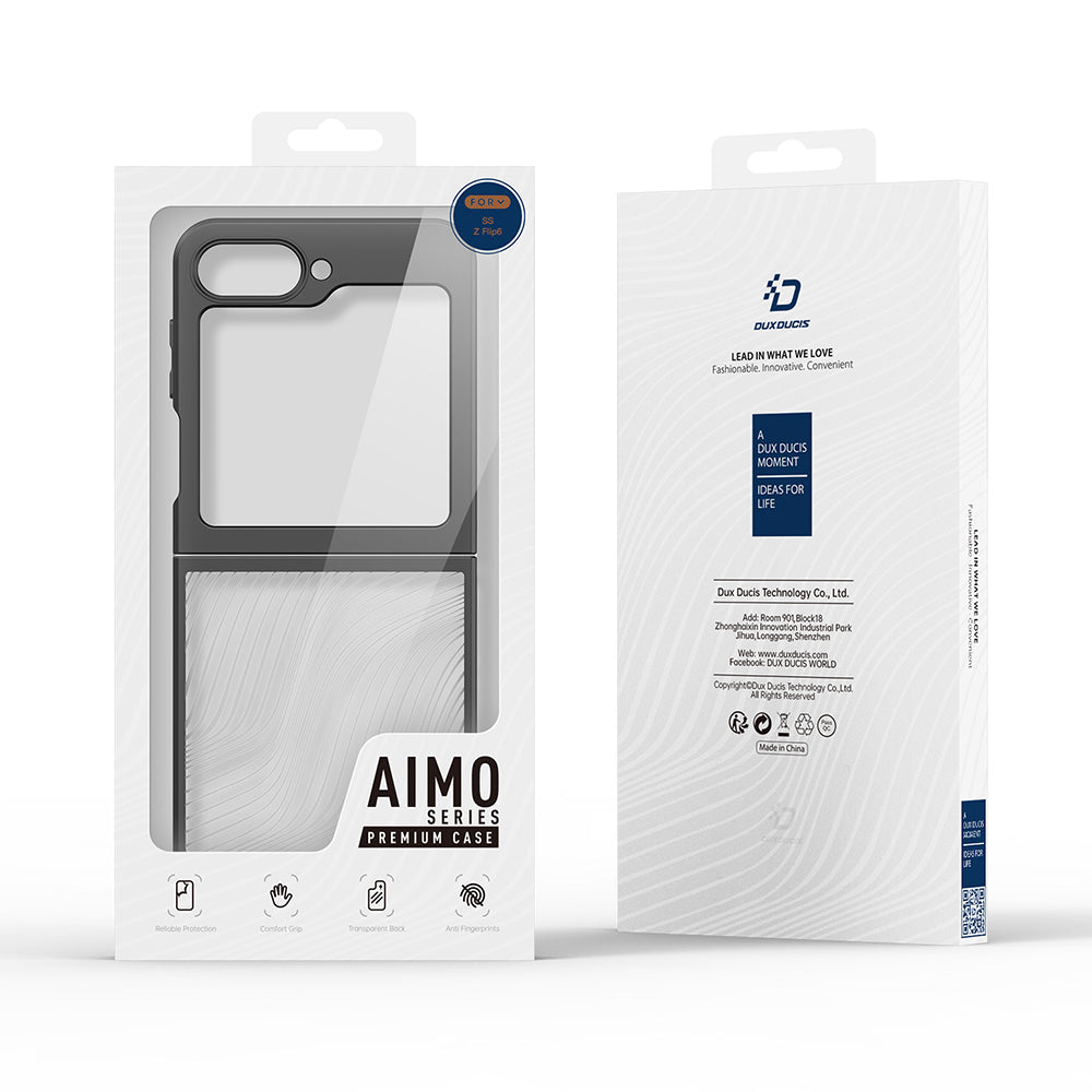 Custodia per Samsung Galaxy Z Flip6 F741, DUX DUCIS, Aimo, Nera