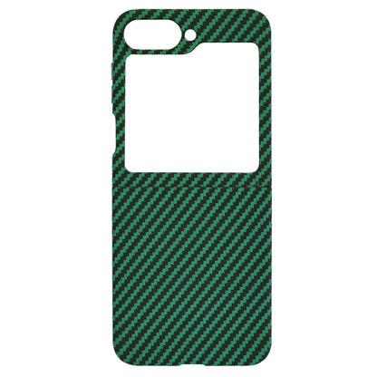 Custodia per Samsung Galaxy Z Flip7 FE F761 / Z Flip6 F741, Techsuit, Carbonite FiberShell, Verde
