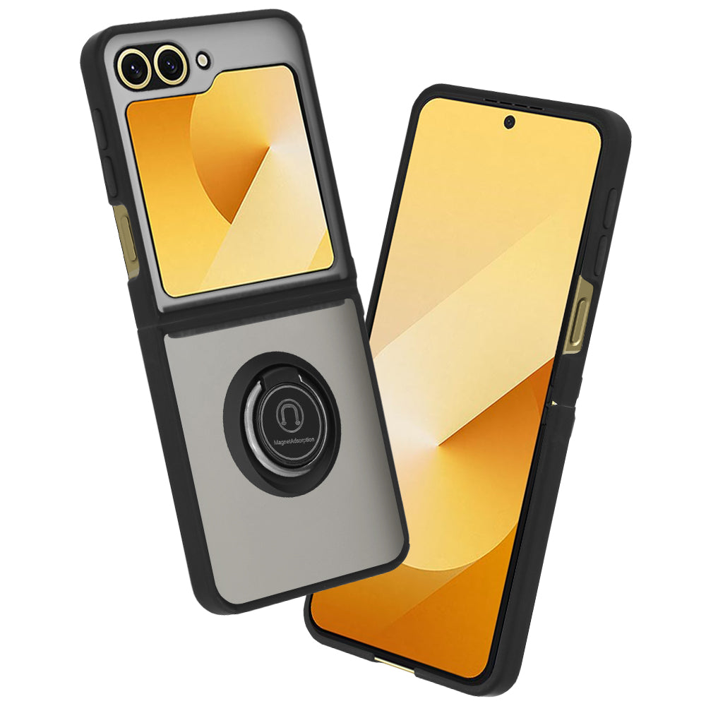 Custodia per Samsung Galaxy Z Flip7 FE F761 / Z Flip6 F741, Techsuit, Glinth, Nera