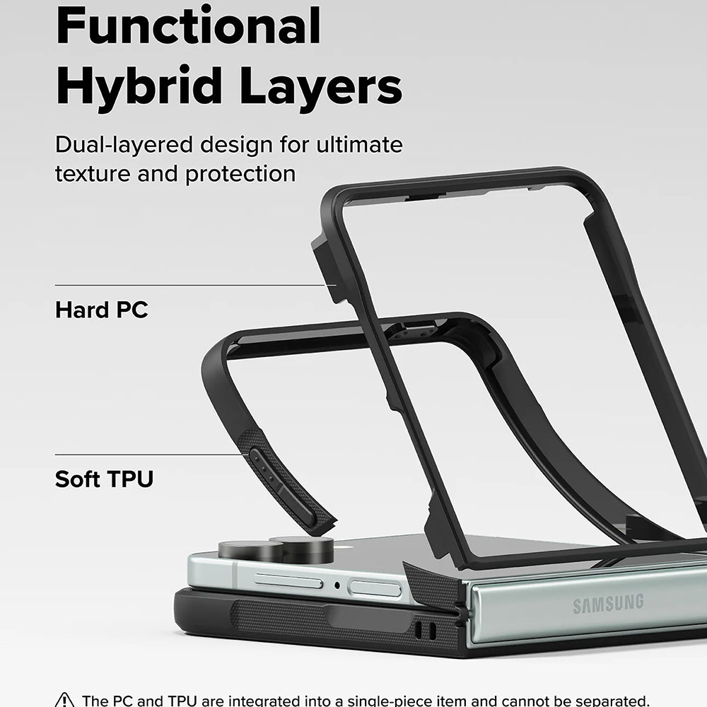 Custodia per Samsung Galaxy Z Flip7 F766, Ringke, Onyx, Nera