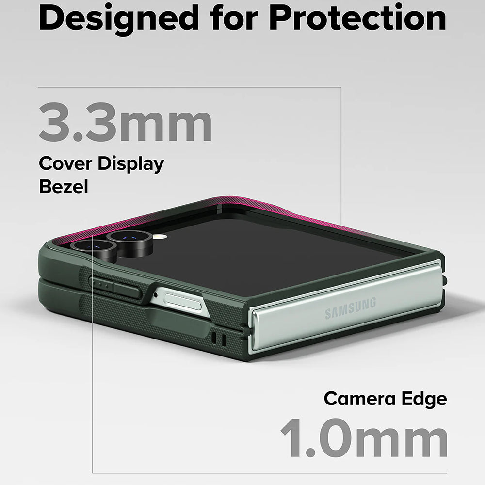 Custodia per Samsung Galaxy Z Flip7 F766, Ringke, Onice, Verde Scuro