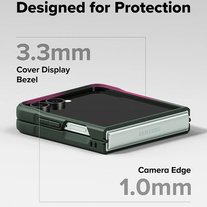 Custodia per Samsung Galaxy Z Flip7 F766, Ringke, Onice, Verde Scuro