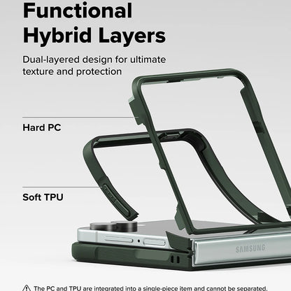 Custodia per Samsung Galaxy Z Flip7 F766, Ringke, Onice, Verde Scuro