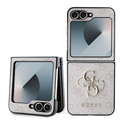 Custodia per Samsung Galaxy Z Flip7 FE F761 / Z Flip6 F741, Guess, 4G Metal Logo, Rosa