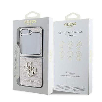Custodia per Samsung Galaxy Z Flip7 FE F761 / Z Flip6 F741, Guess, 4G Metal Logo, Rosa