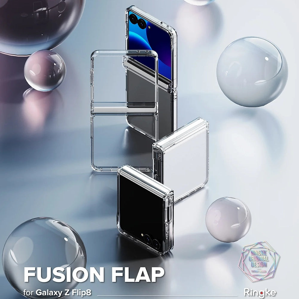 Custodia per Samsung Galaxy Z Flip8 F776, Ringke, Fusion Flap, Trasparente
