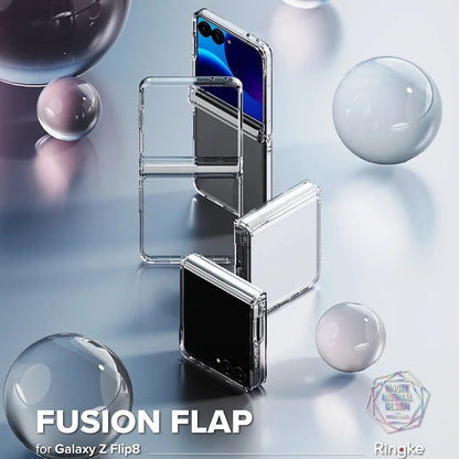 Custodia per Samsung Galaxy Z Flip8 F776, Ringke, Fusion Flap, Trasparente