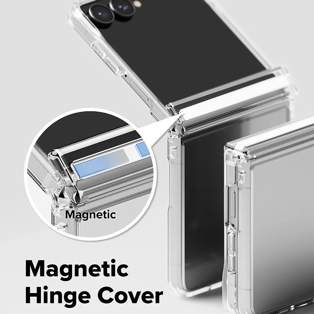Custodia per Samsung Galaxy Z Flip8 F776, Ringke, Fusion Flap, Trasparente
