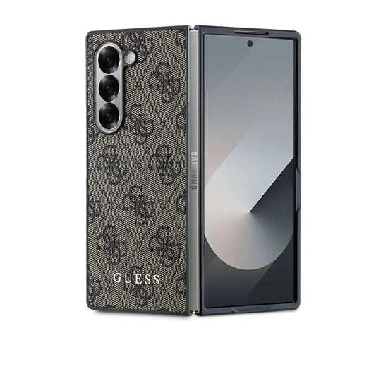 Custodia per Samsung Galaxy Z Fold6 F956, Guess, 4G, Marrone