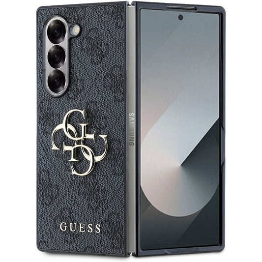 Custodia per Samsung Galaxy Z Fold6 F956, Guess, Logo Metallico 4G, Nera