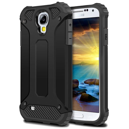 Custodia per Samsung I9500 Galaxy S4, Techsuit, Hybrid Armor, Nera