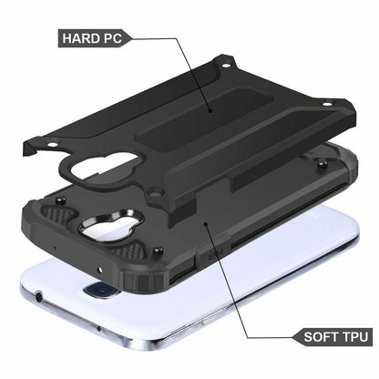 Custodia per Samsung I9500 Galaxy S4, Techsuit, Hybrid Armor, Nera