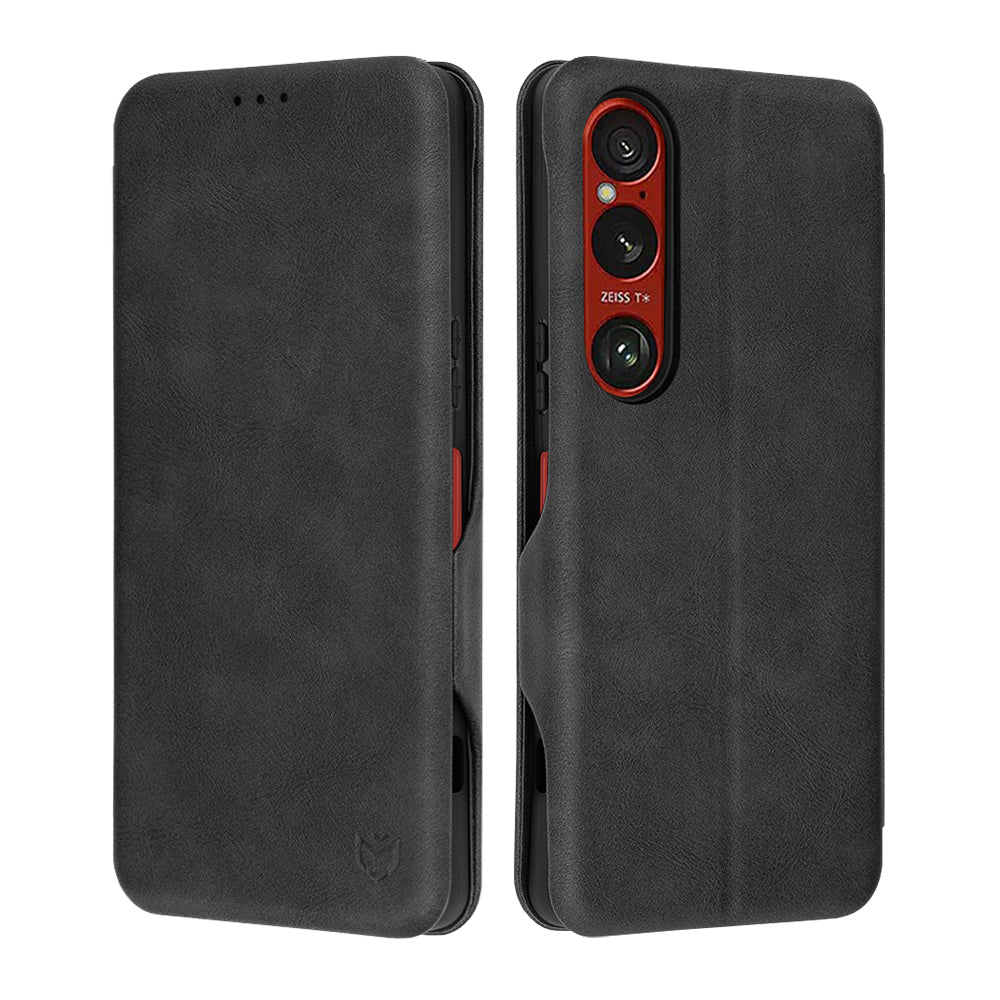 Custodia per Sony Xperia 1 VI, Techsuit, Safe Wallet Plus, Nera