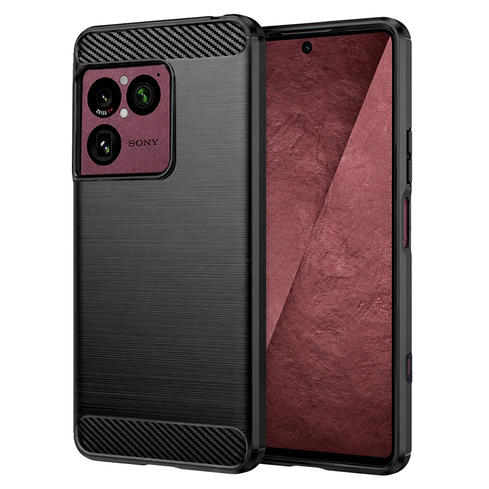 Custodia per Sony Xperia 1 VIII, Techsuit, Carbonio, Nera
