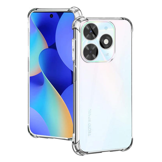Custodia per Tecno Spark 20, Techsuit, Shockproof Clear, Trasparente