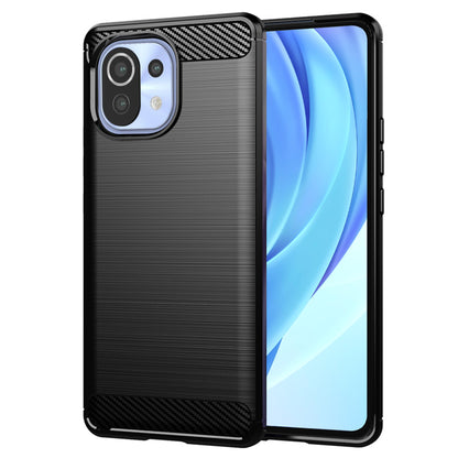 Custodia per Xiaomi 11 Lite 5G NE / Mi 11 Lite 5G / 11 Lite, Techsuit, Carbonio, Nera