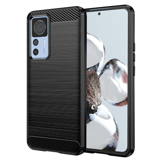 Custodia per Xiaomi 12T / 12T Pro, Techsuit, Carbonio, Nera