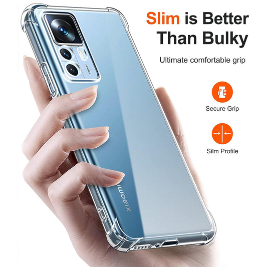 Custodia per Xiaomi 12T / 12T Pro, Techsuit, Shockproof Clear, Trasparente