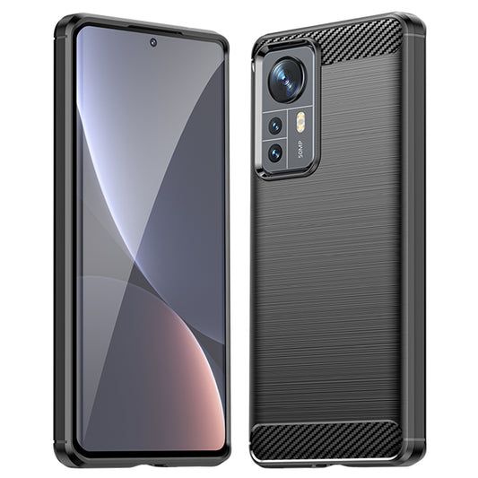Custodia per Xiaomi 12X / 12, Techsuit, Carbonio, Nera