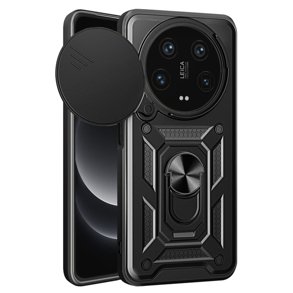 Custodia per Xiaomi 14 Ultra, Techsuit, CamShield, Nera