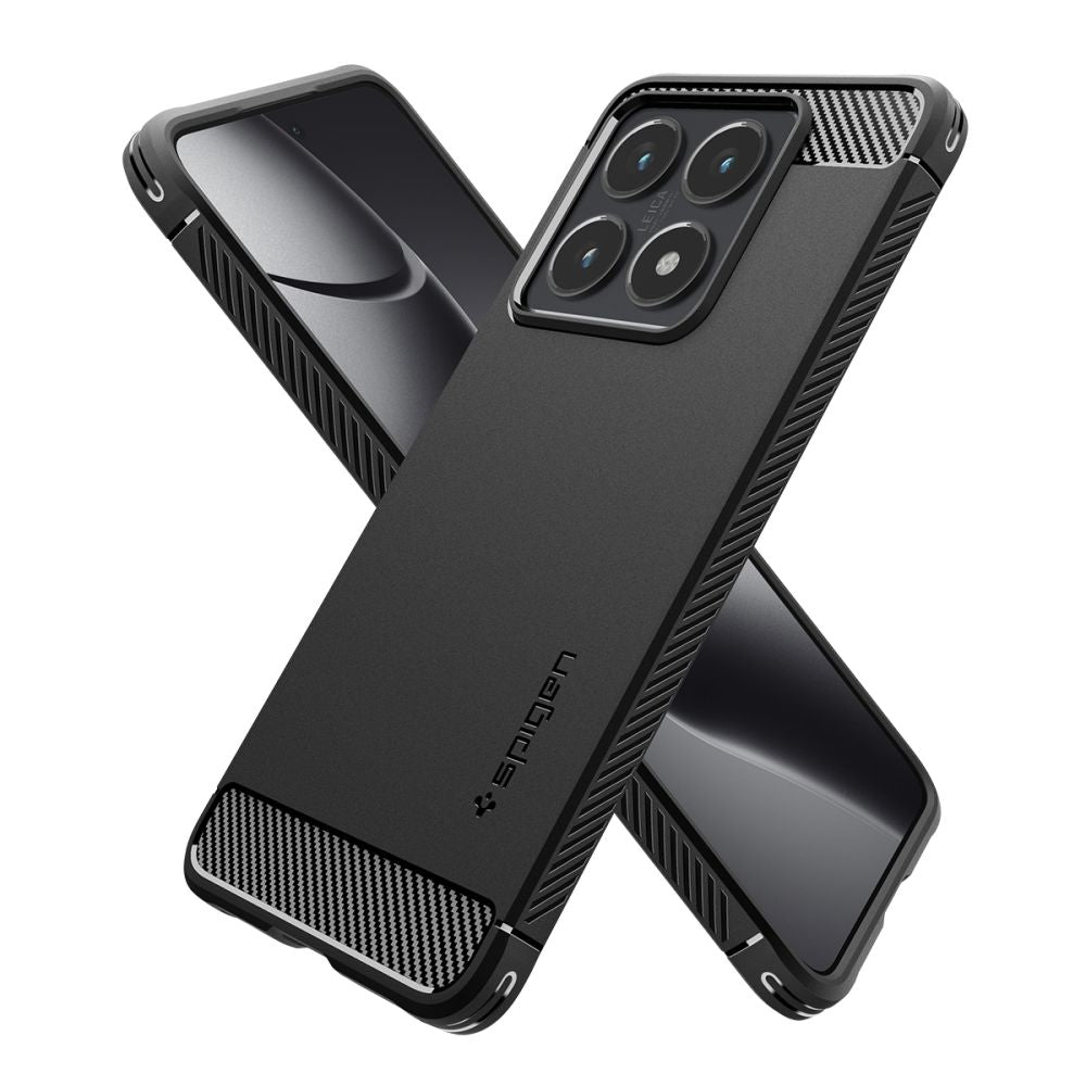 Custodia per Xiaomi 14T Pro, Spigen, Rugged Armour, nero ACS08858 