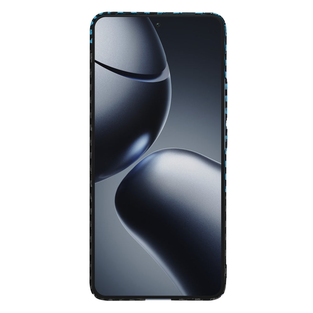 Custodia per Xiaomi 14T Pro, Techsuit, Carbonite FiberShell, Nero Bleu