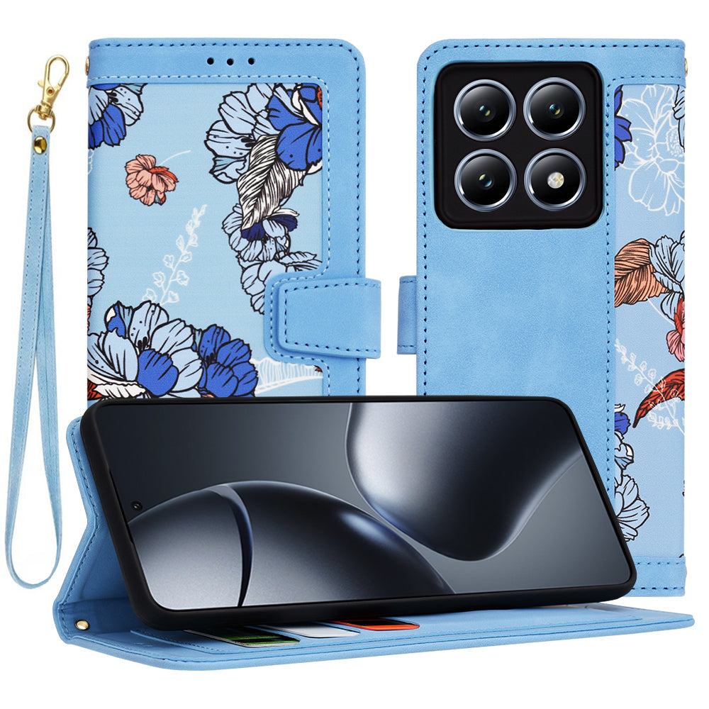 Custodia per Xiaomi 14T Pro, Techsuit, FlipCraft, Blu