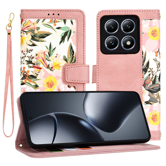 Custodia per Xiaomi 14T Pro, Techsuit, FlipCraft, Rosa