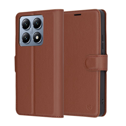Custodia per Xiaomi 14T Pro, Techsuit, Leather Folio, Marrone